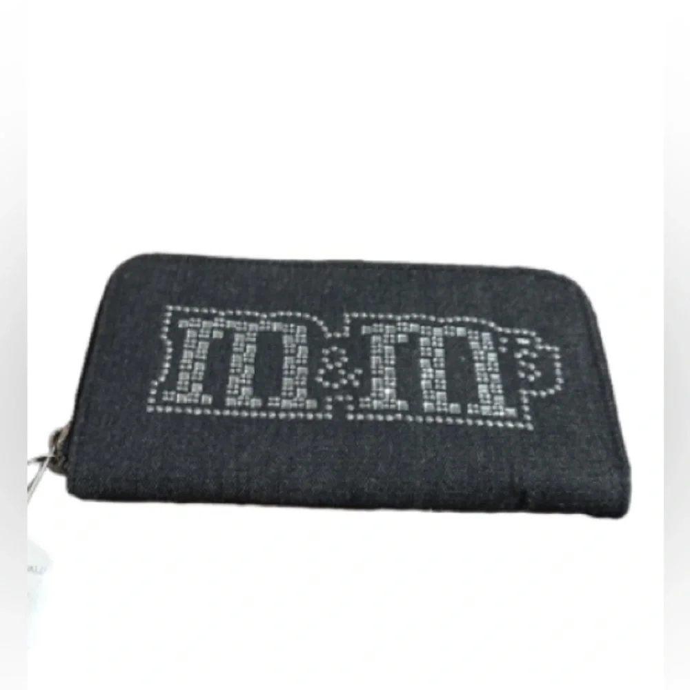 M&Ms world rhinestone Black Denim wallet